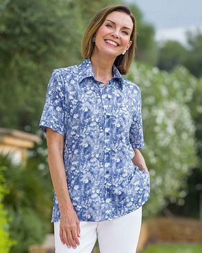 Quality pure cotton ladies classic blouses
